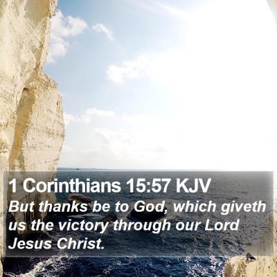 1 Corinthians 15:57 KJV Bible Verse Image