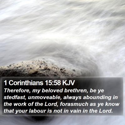 1 Corinthians 15:58 KJV Bible Verse Image