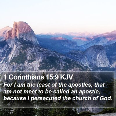 1 Corinthians 15:9 KJV Bible Verse Image