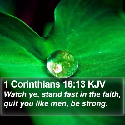 1 Corinthians 16:13 KJV Bible Verse Image