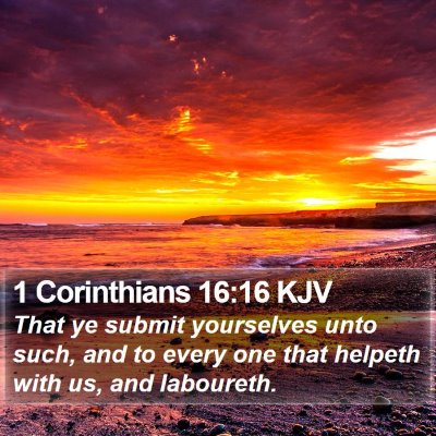 1 Corinthians 16:16 KJV Bible Verse Image