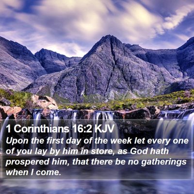 1 Corinthians 16:2 KJV Bible Verse Image