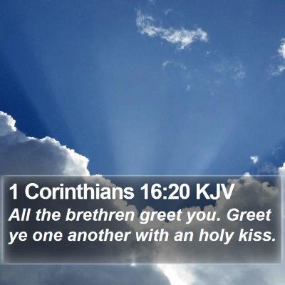 1 Corinthians 16:20 KJV Bible Verse Image
