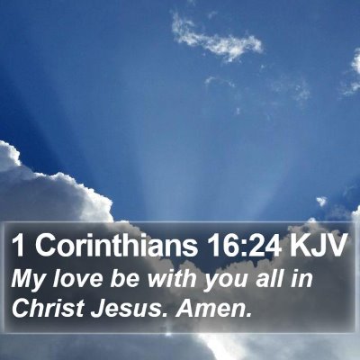 1 Corinthians 16:24 KJV Bible Verse Image