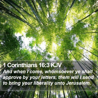 1 Corinthians 16:3 KJV Bible Verse Image