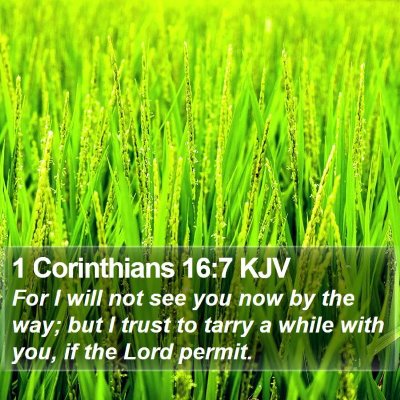 1 Corinthians 16:7 KJV Bible Verse Image