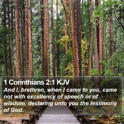 1 Corinthians 2:1 KJV Bible Verse Image