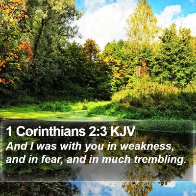 1 Corinthians 2:3 KJV Bible Verse Image