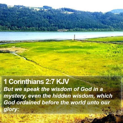 1 Corinthians 2:7 KJV Bible Verse Image
