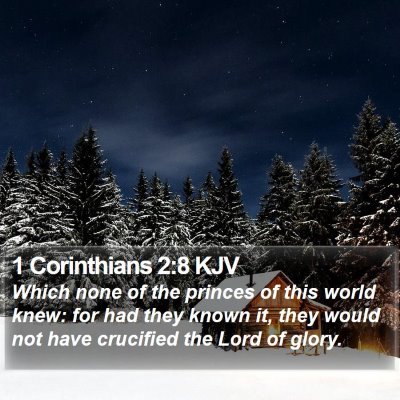 1 Corinthians 2:8 KJV Bible Verse Image