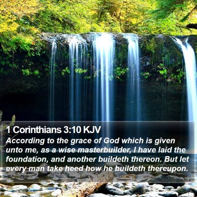 1 Corinthians 3:10 KJV Bible Verse Image