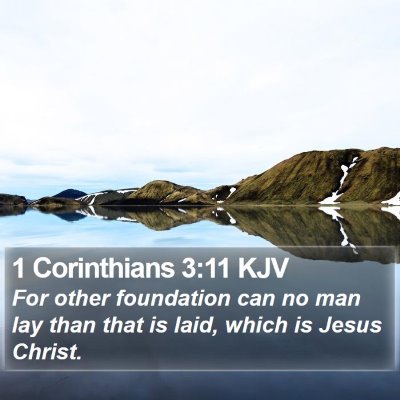 1 Corinthians 3:11 KJV Bible Verse Image