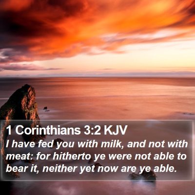 1 Corinthians 3:2 KJV Bible Verse Image