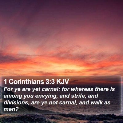 1 Corinthians 3:3 KJV Bible Verse Image