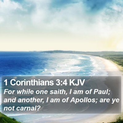 1 Corinthians 3:4 KJV Bible Verse Image