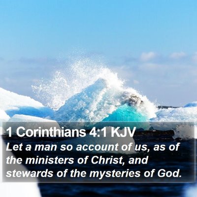 1 Corinthians 4:1 KJV Bible Verse Image