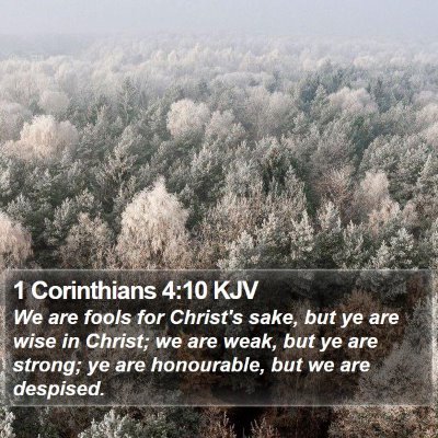 1 Corinthians 4:10 KJV Bible Verse Image