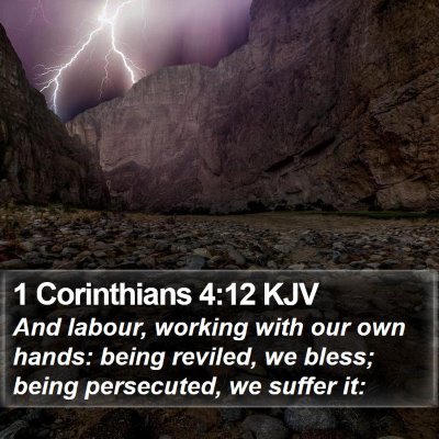 1 Corinthians 4:12 KJV Bible Verse Image