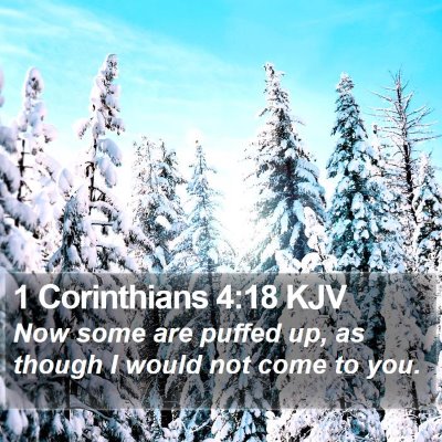 1 Corinthians 4:18 KJV Bible Verse Image