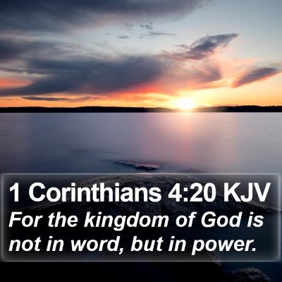 1 Corinthians 4:20 KJV Bible Verse Image