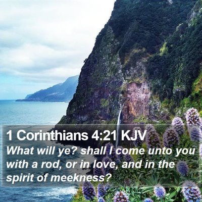 1 Corinthians 4:21 KJV Bible Verse Image