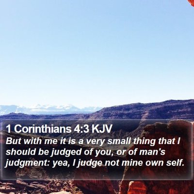 1 Corinthians 4:3 KJV Bible Verse Image