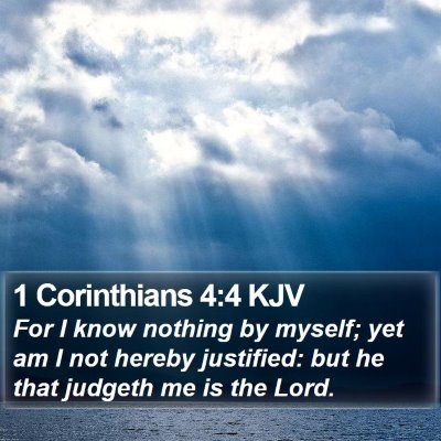 1 Corinthians 4:4 KJV Bible Verse Image