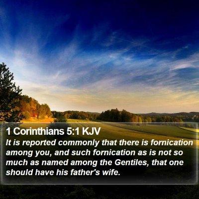 1 Corinthians 5:1 KJV Bible Verse Image