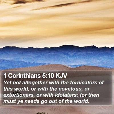 1 Corinthians 5:10 KJV Bible Verse Image