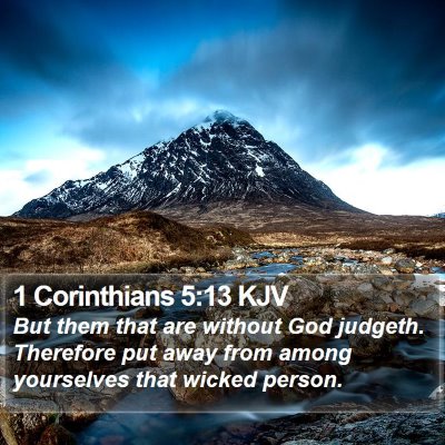 1 Corinthians 5:13 KJV Bible Verse Image