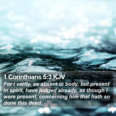 1 Corinthians 5:3 KJV Bible Verse Image