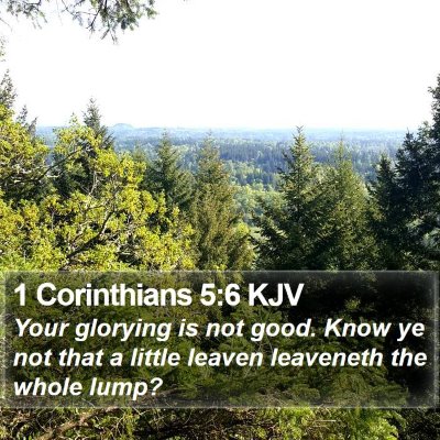 1 Corinthians 5:6 KJV Bible Verse Image