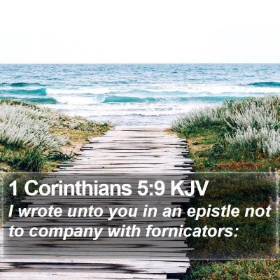 1 Corinthians 5:9 KJV Bible Verse Image