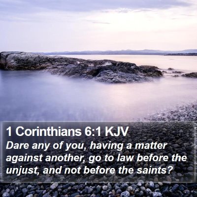 1 Corinthians 6:1 KJV Bible Verse Image