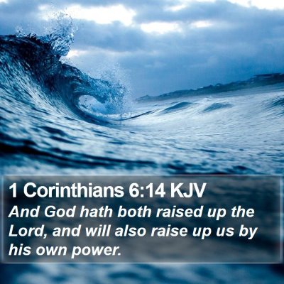 1 Corinthians 6:14 KJV Bible Verse Image