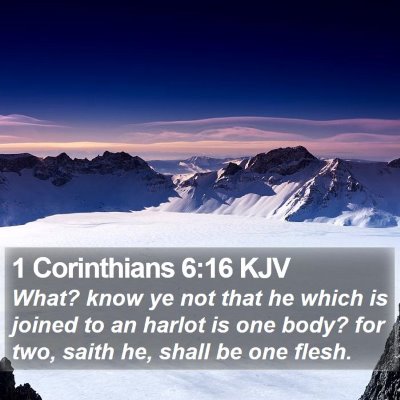 1 Corinthians 6:16 KJV Bible Verse Image