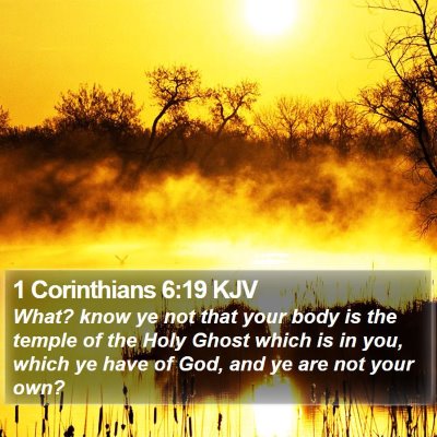 1 Corinthians 6:19 KJV Bible Verse Image