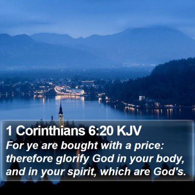 1 Corinthians 6:20 KJV Bible Verse Image