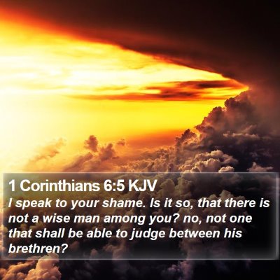 1 Corinthians 6:5 KJV Bible Verse Image