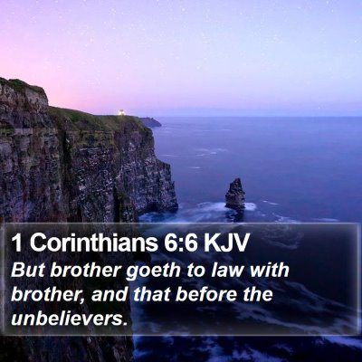 1 Corinthians 6:6 KJV Bible Verse Image
