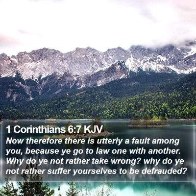 1 Corinthians 6:7 KJV Bible Verse Image