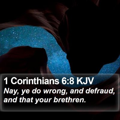 1 Corinthians 6:8 KJV Bible Verse Image