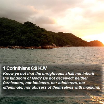1 Corinthians 6:9 KJV Bible Verse Image