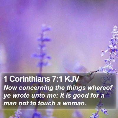 1 Corinthians 7:1 KJV Bible Verse Image