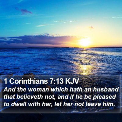 1 Corinthians 7:13 KJV Bible Verse Image