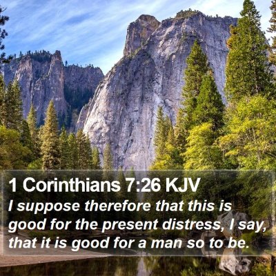 1 Corinthians 7:26 KJV Bible Verse Image