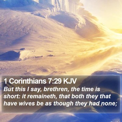 1 Corinthians 7:29 KJV Bible Verse Image