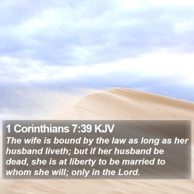 1 Corinthians 7:39 KJV Bible Verse Image