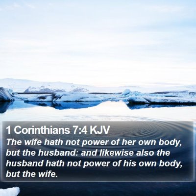 1 Corinthians 7:4 KJV Bible Verse Image