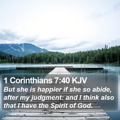 1 Corinthians 7:40 KJV Bible Verse Image
